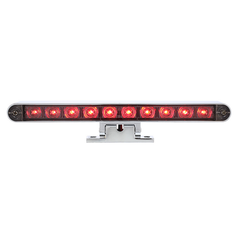 United Pacific 10 LED Dual Function 3rd Brake Light With Chrome Swivel Pedestal Base Red LED/Clear Lens 33013
