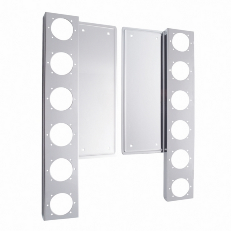 Freightliner Stainless Front Air Cleaner Bracket Only 12 Light Cutouts 33051