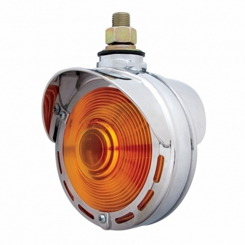 United Pacific Double Face Turn Signal Light With Up-Side Down Visor Amber & Red Lens 33107