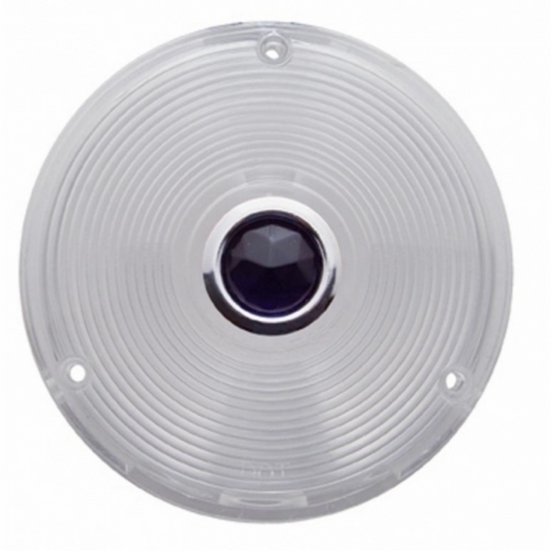 United Pacific Deep Dish Light Lens With Blue Dot Clear Lens 33117
