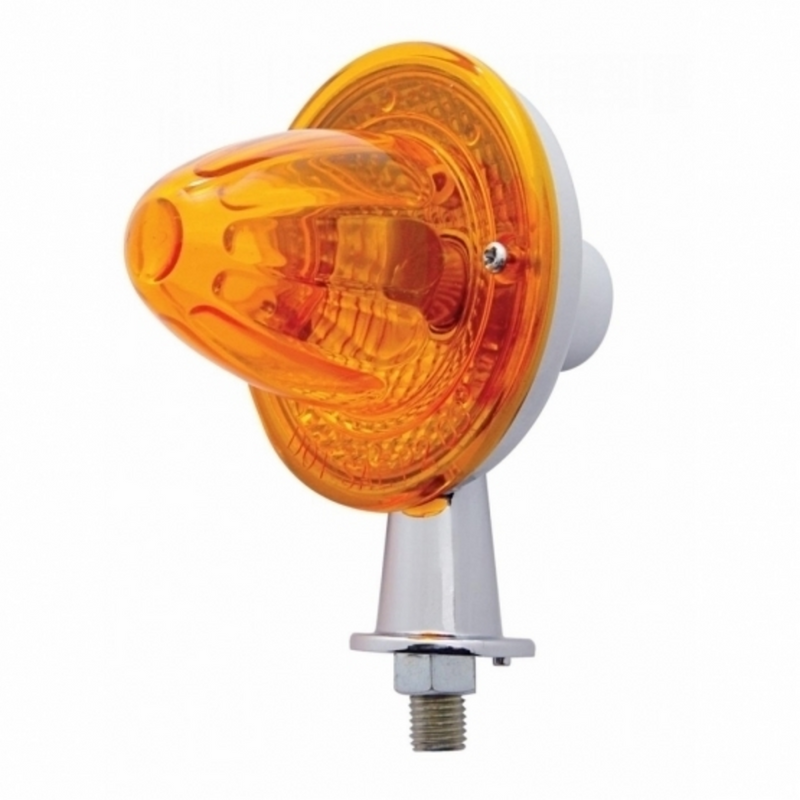 United Pacific 1-1/8" Arm Crystal Watermelon Honda Light With Double Contact Amber Lens 33413