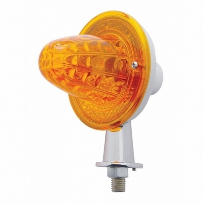 United Pacific 1-1/8" Arm Crystal Crystal Honda Light With Double Contact Amber Lens 33437
