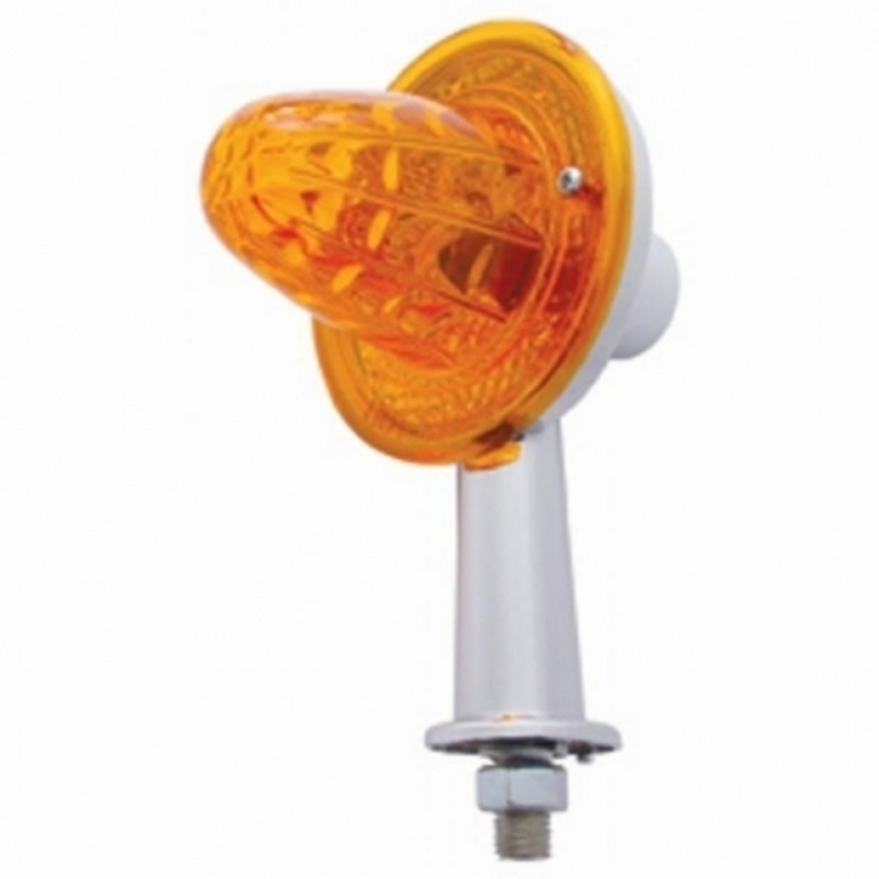 United Pacific 2-1/8" Arm Crystal Crystal Honda Light With Double Contact Amber Lens 33443