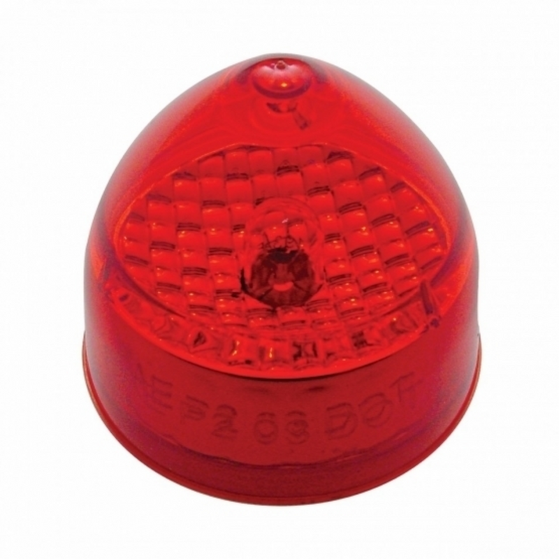 United Pacific 2" Beehive Crystal Light (Clearance/Marker) Red Lens 33512