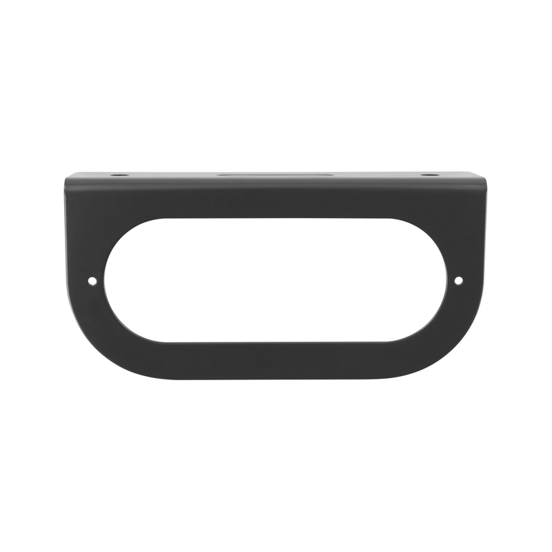 United Pacific Oval Black Light Bracket With Flange 1 Hole 34014