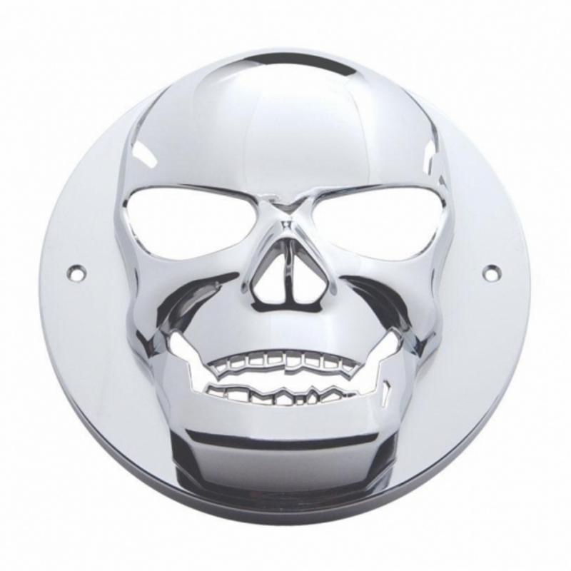United Pacific Chrome Plastic Skull Bezel For 2.5" Light Grommet 34016