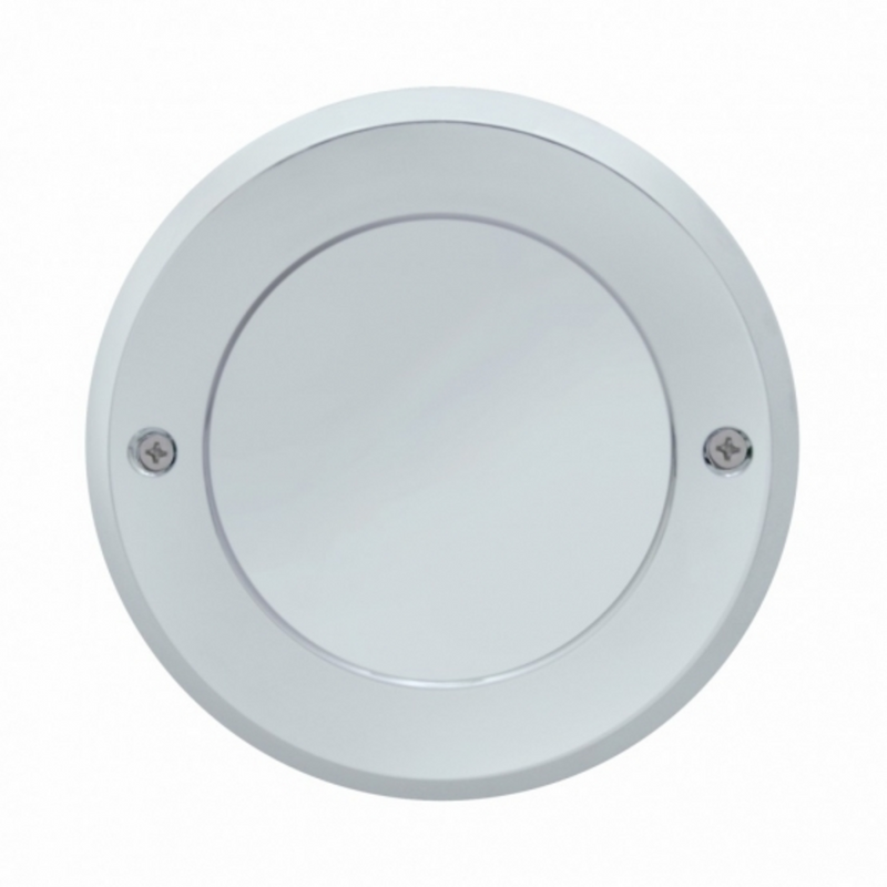 United Pacific Chrome Plastic 2.5" Light Bezel With Mirror Lens 34072