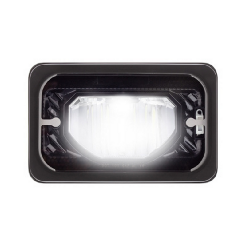 United Pacific ULTRALIT Heated 4" X 6" LED Headlight With Glass Lens & Aluminum Housing Low Beam Black 34133