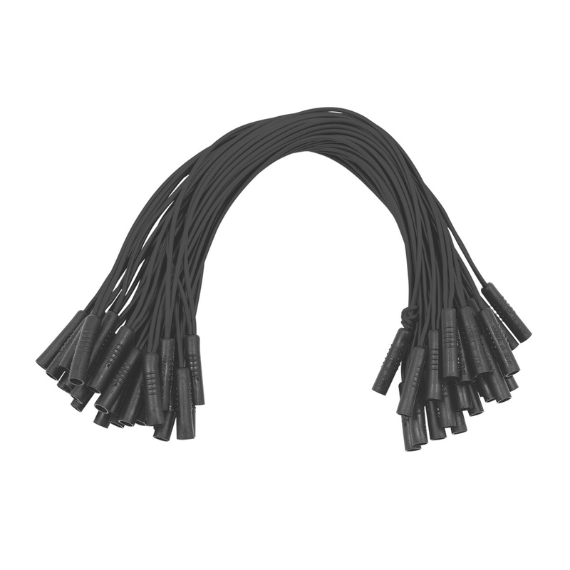 United Pacific 0.180" Female Plug Black Wire Harness With 50 Plugs-12" Lead (Bulk) 34188B