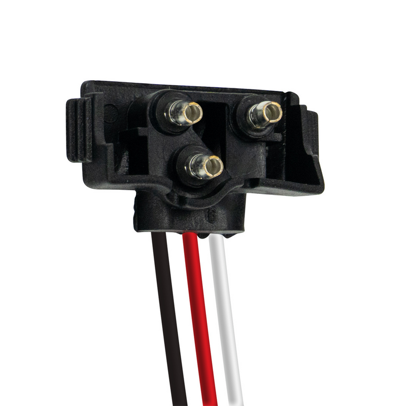 United Pacific 3 Wire Pigtail With 3 Prong Right Angle Plug 12" Lead (Retail) 34216P