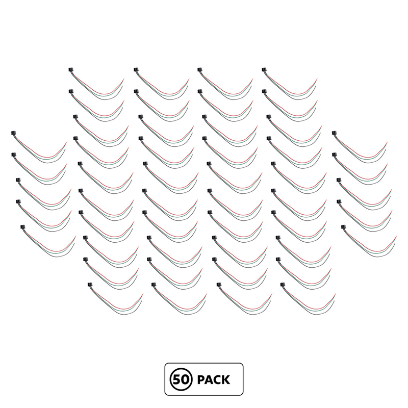 United Pacific 3 Contact Female Headlight Pigtail For H4 Halogen Bulb (50 Pcs) 34222P50