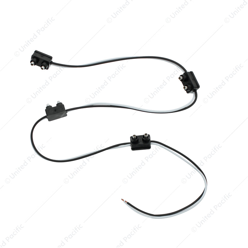 United Pacific 2-Prong Plug Wiring Harness With 6" Lead Between Plugs - 4 Plugs 34242-4
