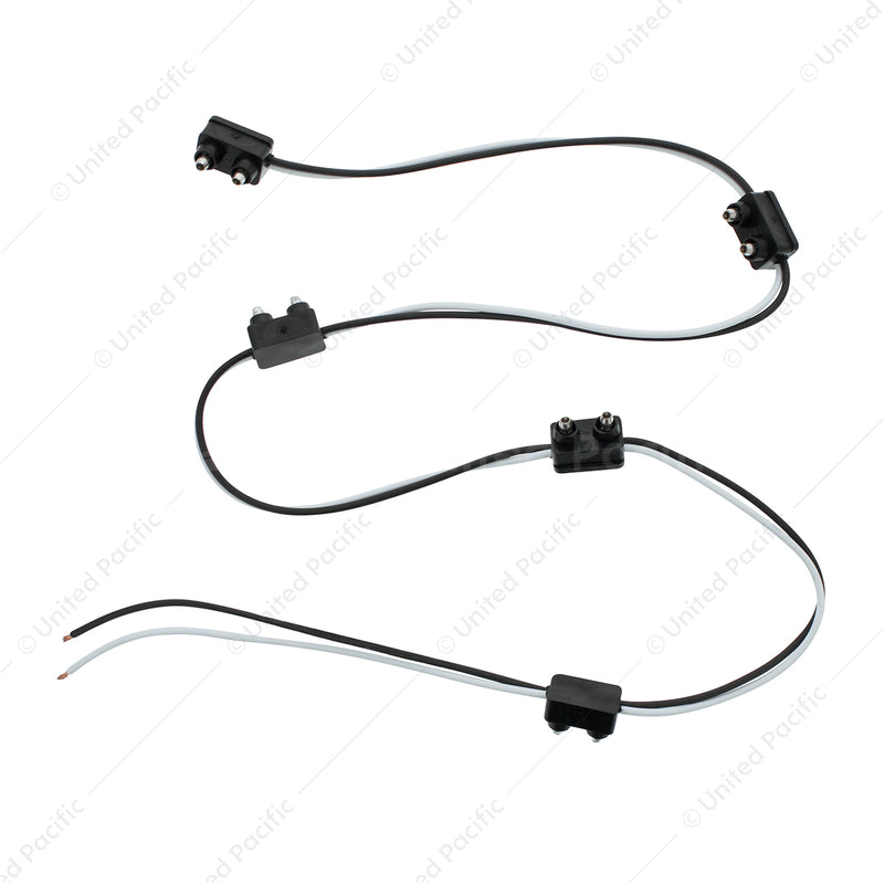 United Pacific 2-Prong Plug Wiring Harness With 6" Lead Between Plugs - 5 Plugs 34242-5