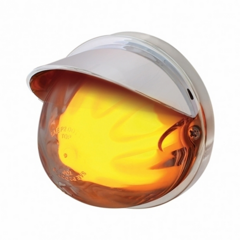 United Pacific 9 LED Dual Function GloLight Watermelon Flush Mount Kit With Visor Amber LED/Clear Lens 34406