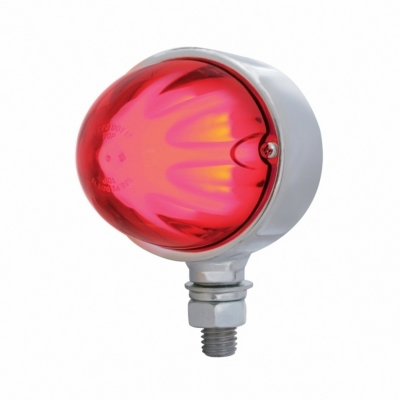 United Pacific 9 LED Dual Function GloLight Single Face Light Red LED/Red Lens 34431