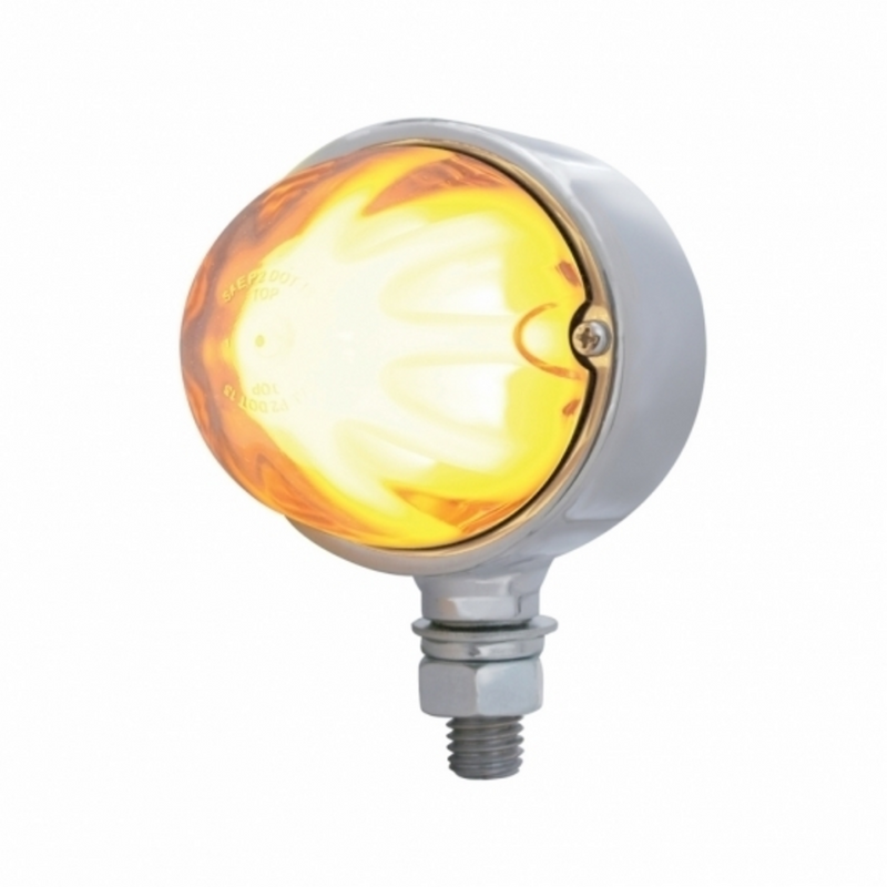 United Pacific 9 LED Dual Function GloLight Single Face Light Amber LED/Clear Lens 34432