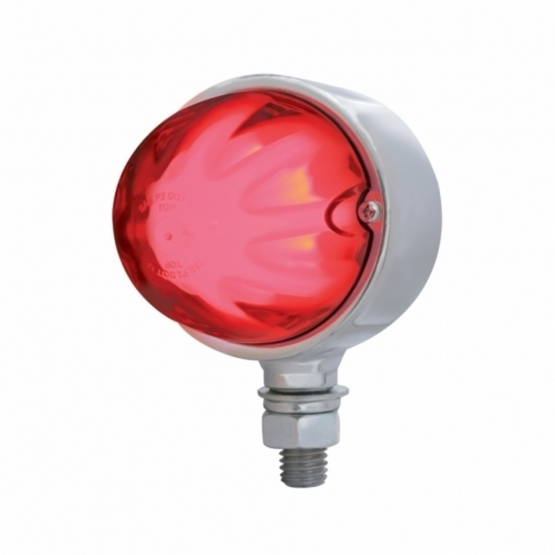 United Pacific 9 LED Dual Function GloLight Single Face Light Red LED/Clear Lens 34433