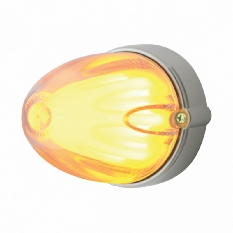 United Pacific 9 LED Dual Function GloLight Watermelon Grakon 1000 Flush Mount Kit Amber LED/Clear Lens 34445