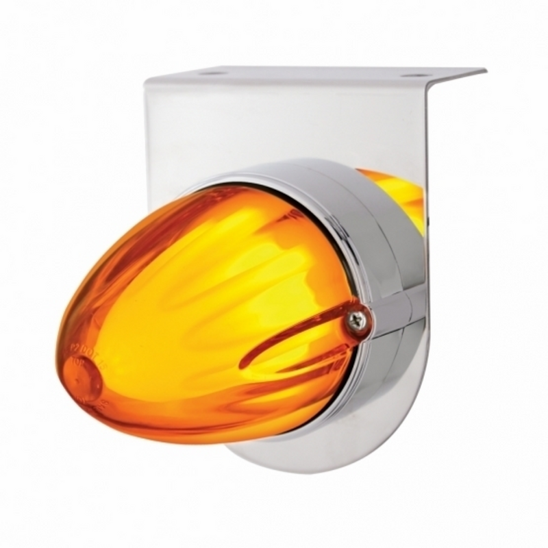 United Pacific SS Bracket With 9 LED Dual Function Watermelon GloLight -Amber LED/Amber Lens 34448