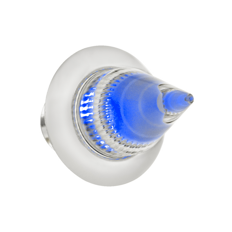United Pacific 4 LED Dual Function 3/4" Mini Spike Light With SS Bezel (Auxiliary/Utility) Blue LED/Clear Lens 34845