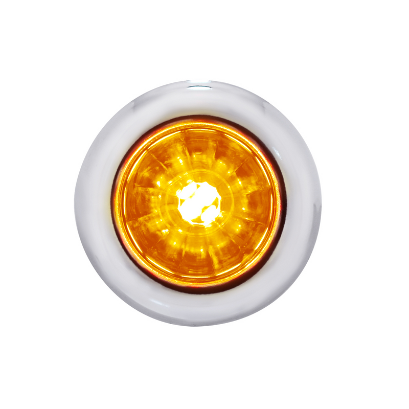 United Pacific 4 LED Dual Function 3/4" Mini Watermelon Light (Clearance/Marker) Amber LED/Amber Lens 34847