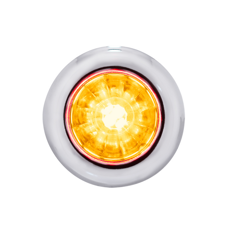 United Pacific 4 LED Dual Function 3/4" Mini Watermelon Light (Clearance/Marker) Amber LED/Clear Lens 34849