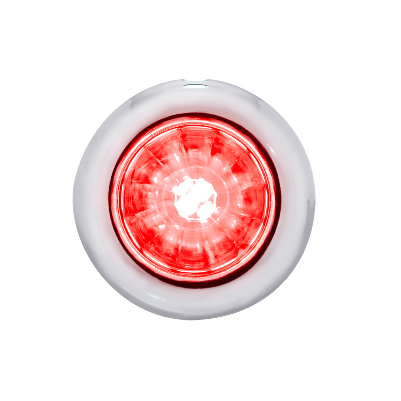 United Pacific 4 LED Dual Function 3/4" Mini Watermelon Light (Clearance/Marker) Red LED/Clear Lens 34850