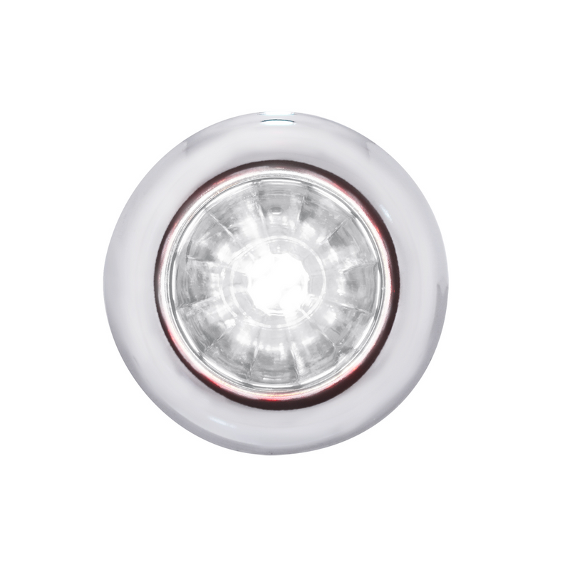 United Pacific 4 LED Dual Function 3/4" Mini Watermelon Light (Clearance/Marker) White LED/Clear Lens 34852