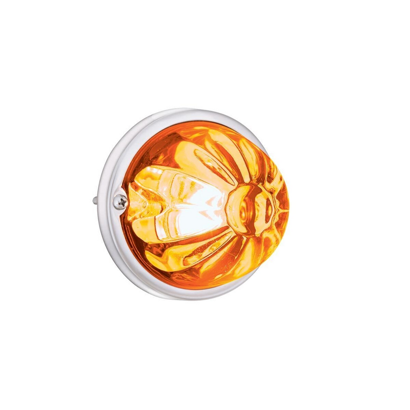 United Pacific Glass Watermelon Light Kit With 2 LED Light-Amber LED/Clear Lens 35017