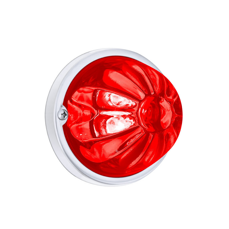 United Pacific Glass Watermelon Light Kit With 4 LED Light-Red LED/Red Lens 35030