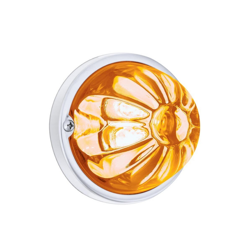 United Pacific Glass Watermelon Light Kit With 4 LED Light-Amber LED/Clear Lens 35031