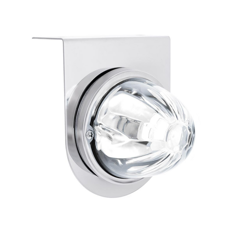 United Pacific UltraBurst Glass Watermelon Light With Stainless Steel Light Bracket Kit-White LED/Clear Lens 35055