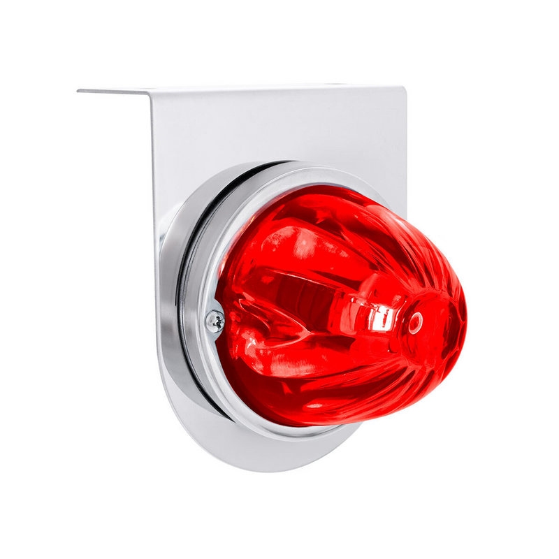 United Pacific UltraBurst Glass Watermelon Light With Stainless Steel Light Bracket Kit-Red LED/Red Lens 35056