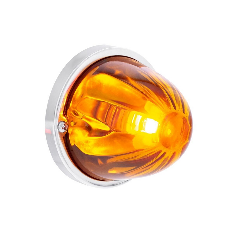 United Pacific UltraBurst Glass Watermelon Light Flush Mount Kit-Amber LED/Amber Lens 35074
