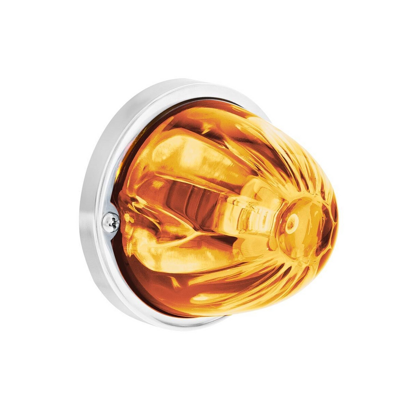 United Pacific UltraBurst Glass Watermelon Light Flush Mount Kit-Amber LED/Clear Lens 35076