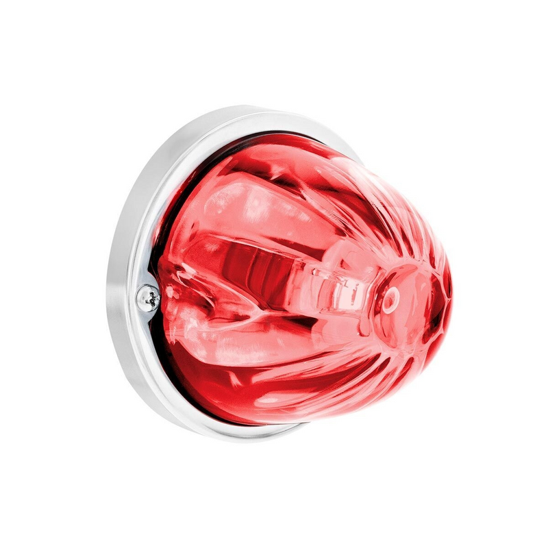 United Pacific UltraBurst Glass Watermelon Light Flush Mount Kit-Red LED/Clear Lens 35077