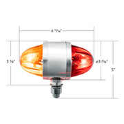 United Pacific Ultraburst Chrome Double Face Glass Watermelon Light (Amber/Red)