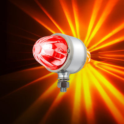 United Pacific Ultraburst Chrome Double Face Glass Watermelon Light (Clear Amber/Clear Red)