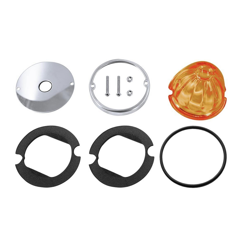 United Pacific Glass Watermelon Light Kit For 3/4" Mini Light-Amber Lens 35090