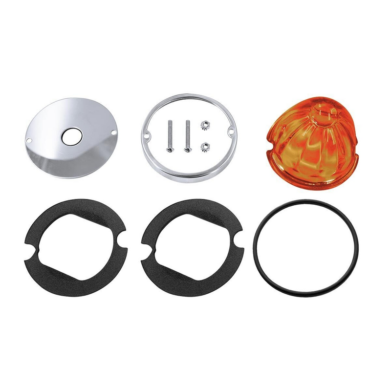 United Pacific Glass Watermelon Light Kit For 3/4" Mini Light-Dark Amber Lens 35091
