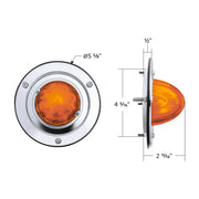 United Pacific GloLight Watermelon Sleeper Bunk Kit,  Stainless Steel Bezel- Amber (9 Diodes)