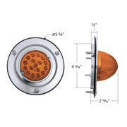 United Pacific Watermelon Reflector Sleeper Bunk Kit, SS Bezel (17 Diodes)
