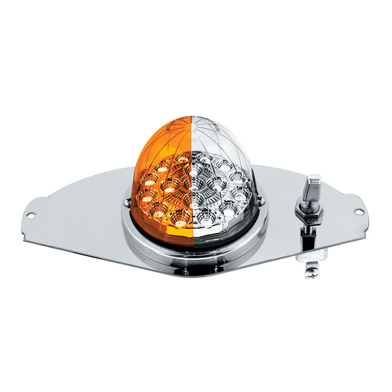United Pacific 304 SS Above Door Dome Light Kit W/ 17 LED Double Fury Watermelon For 2008-2017 FL Cascadia-Amber & White LED 35368