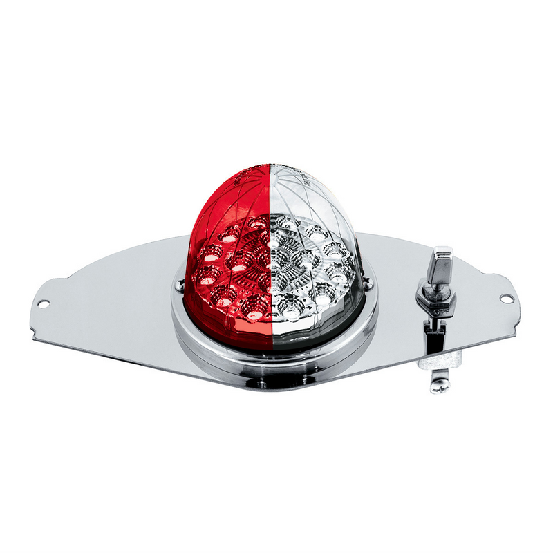 United Pacific 304 SS Above Door Dome Light Kit W/ 17 LED Double Fury Watermelon For 2008-2017 FL Cascadia-Red & White LED 35372