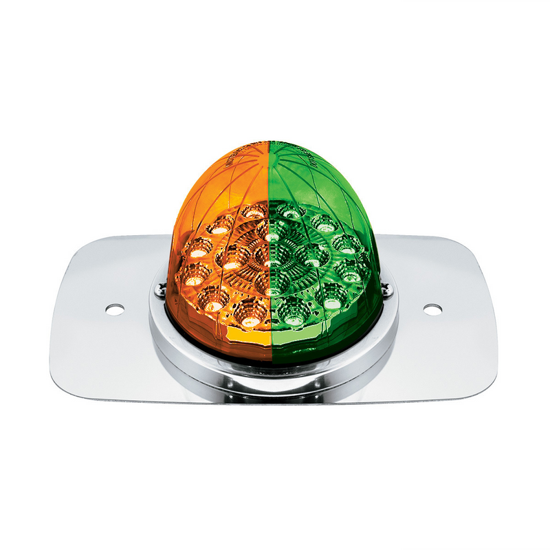 United Pacific 304 SS Turn Signal Light Kit W/ 17 LED Double Fury Watermelon For 2008-2017 FL Cascadia-Amber & Green LED 35374