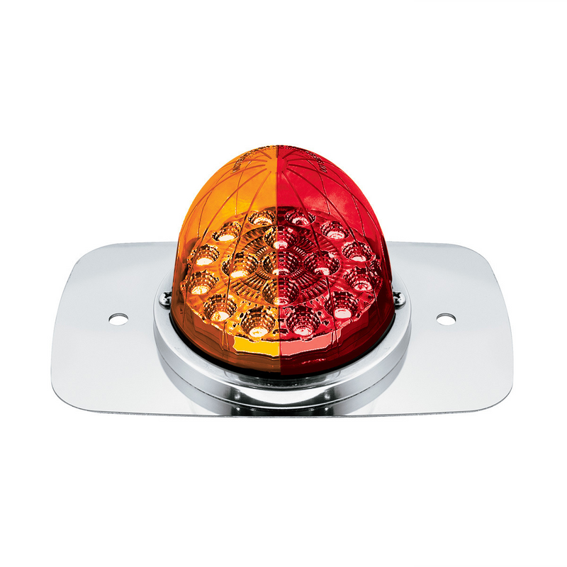 United Pacific 304 SS Turn Signal Light Kit W/ 17 LED Double Fury Watermelon For 2008-2017 FL Cascadia-Amber & Red LED 35376