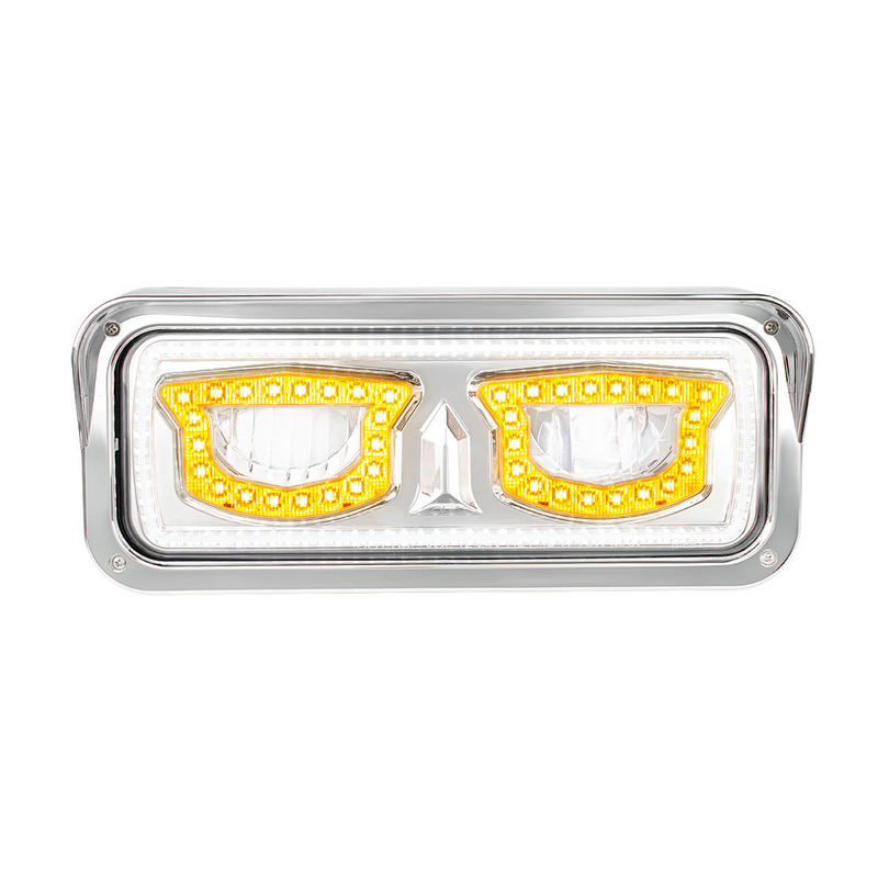 United Pacific High Power Chrome LED Headlight With Turn Signal And Position Light-Driver 35715