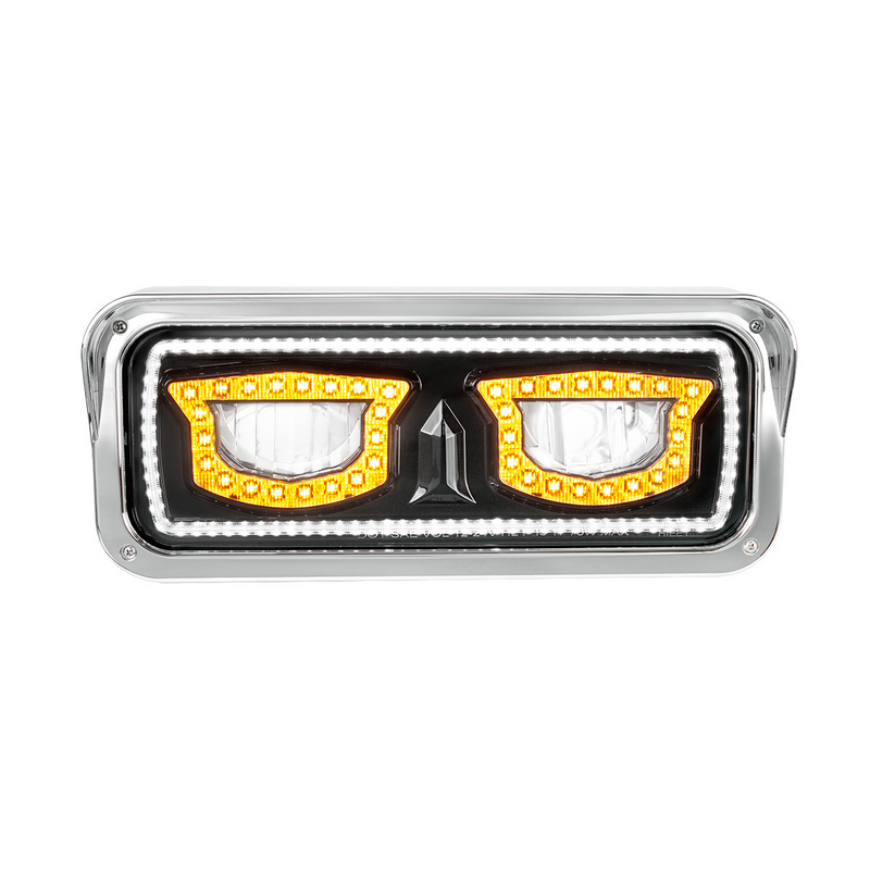 United Pacific High Power Blackout LED Headlight With Turn Signal And Position Light-Driver 35717