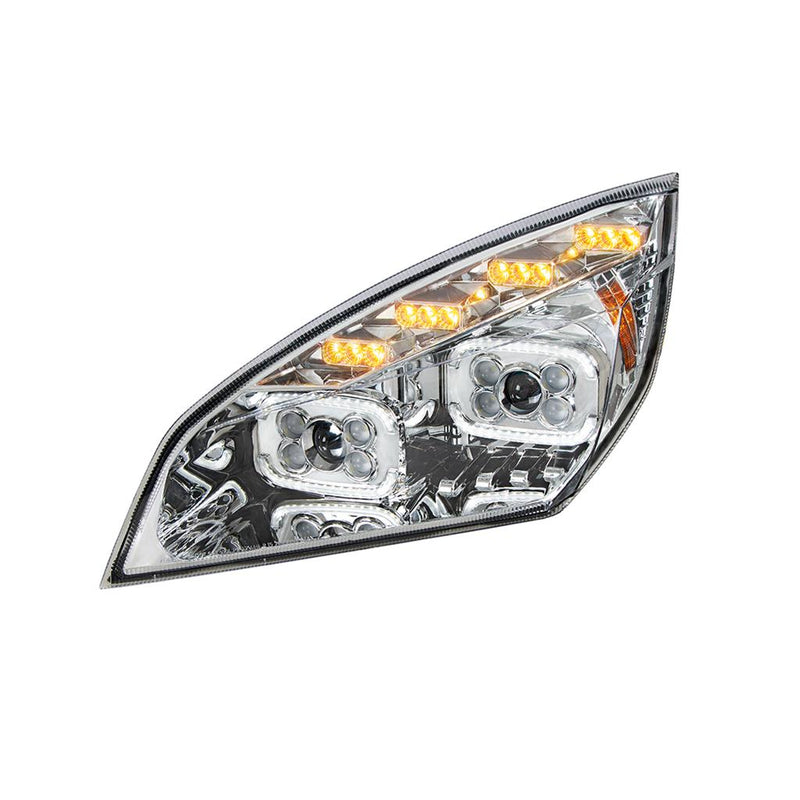 United Pacific Chrome Cascadia Projector Headlight - Driver