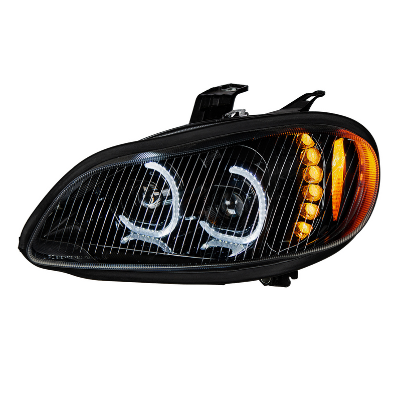 United Pacific Black LED Projection Headlight Assembly For 2003-2024 Freightliner M2- Driver 35731